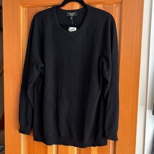 Charter Club Women's Black Cashmere Crewneck Sweater